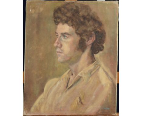 Portrait of a male Oil on canvas Sketch to the back 51 x 40 cm