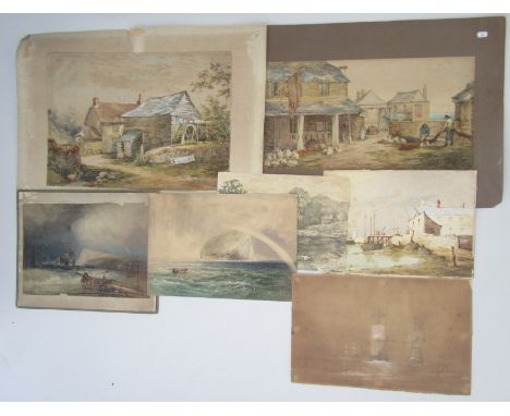 H M GEOFFROI Four works Together with three marine works