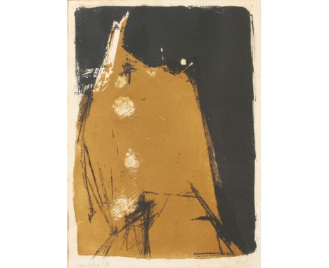 KARL WESCHKEBrown and Black Lithograph Signed and dated '58Numbered 8/30Paper size 63 x 48cm(See illustration)Lithograph 465 