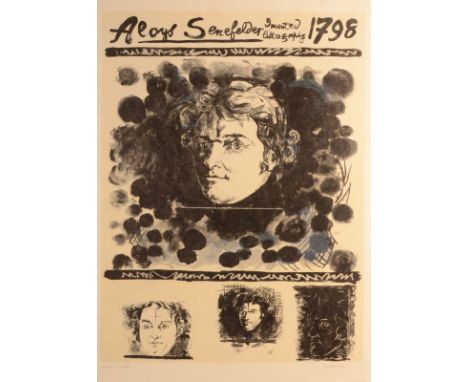 GRAHAM SUTHERLANDHomage to SenefelderLithographSigned and inscribed Eprueve d' artiste77 x 58 cm