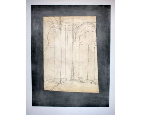 BEN NICHOLSON Urbino - Footsteps In The Dust Print Bears inscription on the back 1969 48 x 62 cm (image size). 