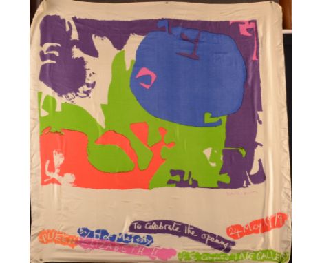 PATRICK HERON A silk scarf by the artist to celebrate the opening 'by Her Majesty Queen Elizabeth II of the completed Tate Ga