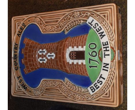 A ceramic plaque for West Country Ales