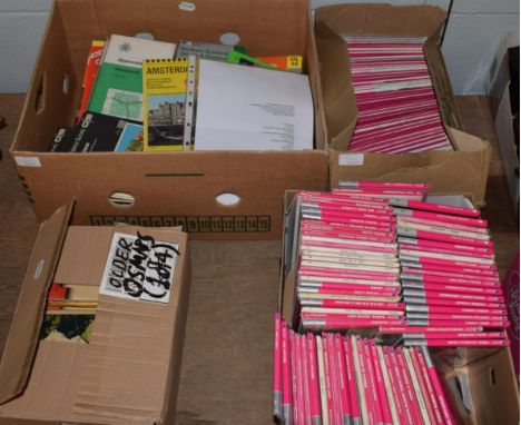 A large collection of Ordnance survey and other folding maps (four boxes)