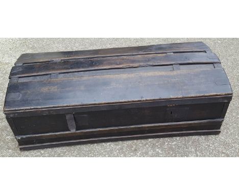 Stained pine wooden constructed trunk