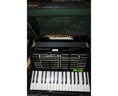 Cased Santianelli piano accordion