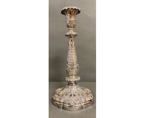 A Single Georgian candlestick (Total Weight 870g) from Storr &amp; Mortimer New Bond Street, hallmarked for London 1822 by Pa