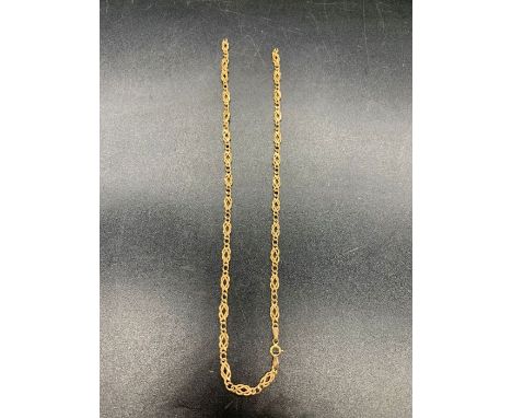 A 9ct gold necklace AF in a Celtic style (6.5g)