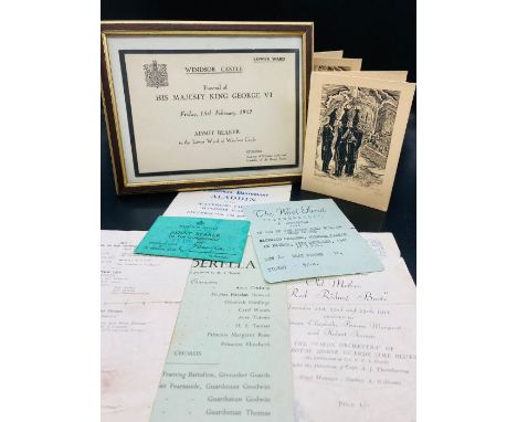 A selection of Royal Memorabilia to include the programme, ticket etc of the Christmas Pantomime Aladdin with Princess Elizab