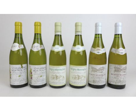 Vintage Wine: a mixed parcel of Montrachet, comprising two bottles of Domaine Bernard Morey et Fils Puligny-Montrachet, 2000,