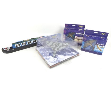 Three Corgi Aviation Archive die-cast model planes, comprising Supermarine Spitfire MkVB EP706/T-L, Sqn Ldr Maurice Stephens,