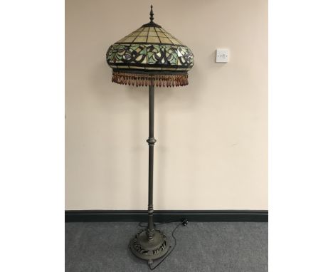 A Tiffany style floor lamp with shade 