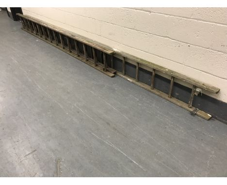 A three section wooden extension ladder (on view in ground floor corridor) 