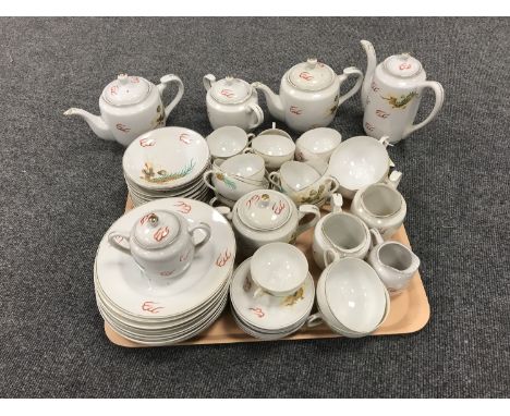 A Japanese egg shell tea service 