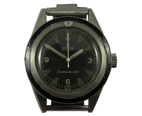An Omega Seamaster 300 diver's stainless steel gentleman's wristwatch, circa 1966, ref. 165.014, with straight lug case, rota
