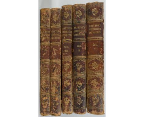 The architectural antiquities of Great Britain by John Britton, F.S.A. published by M.A. Nattali, 1835 in five volumes.