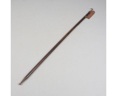 A VICTORIAN STYLE SCOTTISH 'LOCHABAR' AXE. With an axe shaped 25 cm cutting edge, mounted on a pole with hook to the top and 