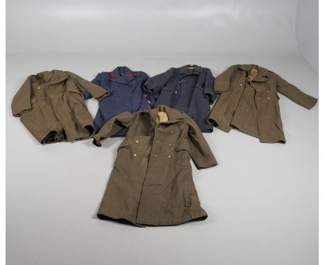 A COLLECTION OF GREATCOATS TO INCLUDE 1939 PATTERN AND OTHERS. A British Army Greatcoat with internal label '1939 Pattern Siz
