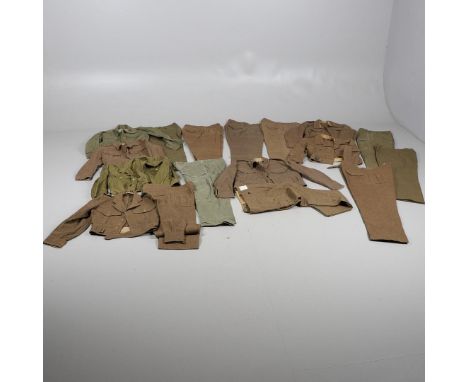 A COLLECTION OF SECOND WORLD WAR AND LATER BATTLEDRESS BLOUSES AND TROUSERS. A 1949 Pattern Battledress blouse, Size 10 by B.