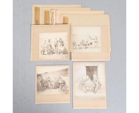 A COLLECTION OF FOUR PHOTOGRAPHS OF THE CRIMEAN WAR BY ROGER FENTON. Four images: 'The Council of War on the morning of the t
