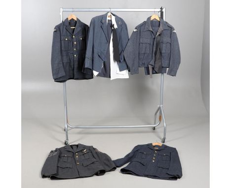 A COLLECTION OF SECOND WORLD WAR AND LATER RAF UNIFORM. An RAF Service Dress Jacket, Size 4, by Harvey Ltd of London, with RA