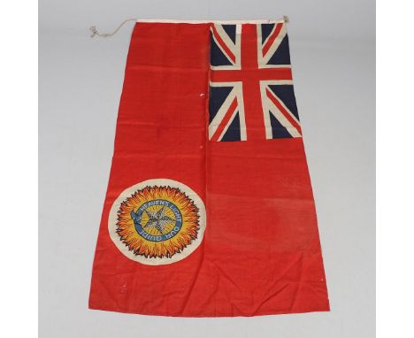 A VICEROY OF INDIA RED ENSIGN WITH STAR OF INDIA EMBLEM. A Red Ensign with Union Flag to the top left and emblem of the Star 