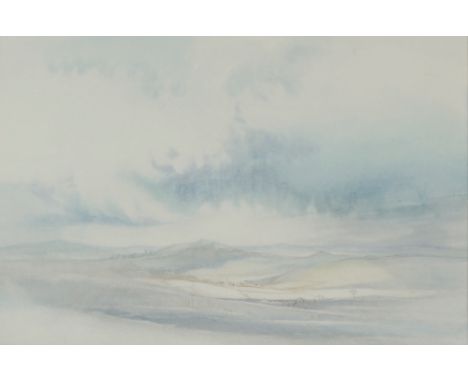 Jonathan Fookes, "Light breaking In Devon" watercolour, 17.5cm x 26.5cm