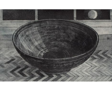 Richard Bawden born 1936, pencil signed limited edition print "The Cardew Bowl", 31/45, 41cm x 63cm 