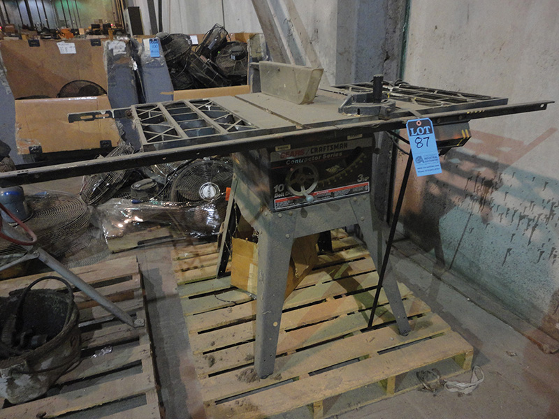 10" CRAFTSMAN 3 HP CONTRACTOR SERIES TABLE SAW
