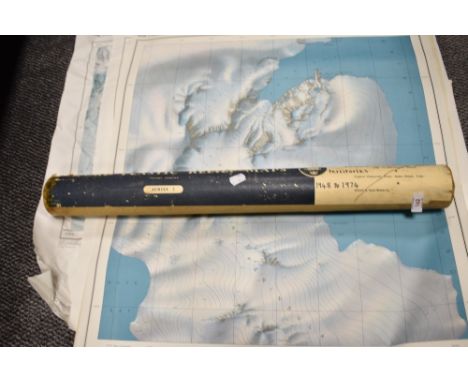A selection of maps, including Falkland islands dependencies south Shetland and Graham land, British Antarctic territory etc.