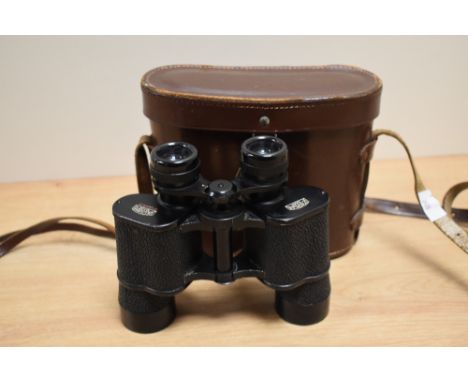 A pair of vintage DrWohler Saar binoculars in case.