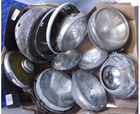 ASSORTED HEAD LAMPS AND LIGHT UNITS (A/F) 