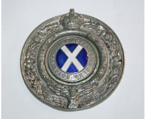 CAR BADGE FOR THE ROYAL SCOTTISH AUTOMOBILE CLUB 