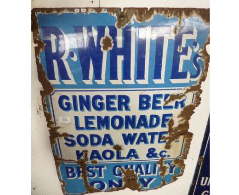 "R WHITES" ENAMEL SIGN 