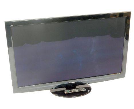 A Panasonic Viera 50 inch flat screen television, model no. TX-P50G208A, with lead and remote.