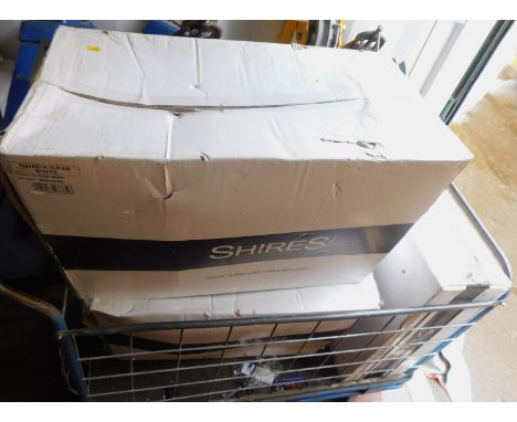 Two Shires Naiad HO Pan white toilet bowls and a basin. (3)  Note: VAT is payable on the hammer price of this lot at 20%. 