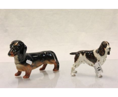 Beswick ceramic Dashchund and a Royal Doulton model of a Spaniel numbered HN 2516 Y