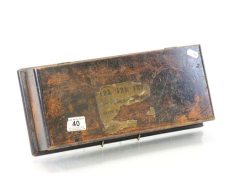 Vintage Wooden GWR Scales box with internal sections and paper label