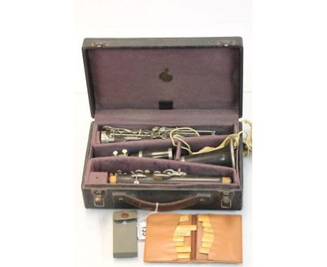 Cased Martin Freres Clarinet with accessories in a Boosey & Hawkes case