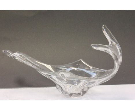 1970's Art glass fruit bowl with a Wave design