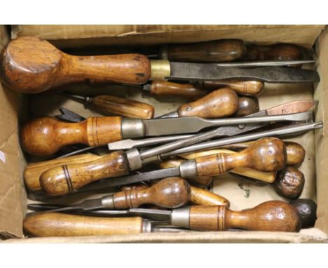 A quantity of vintage hand tools screw drivers etc.
