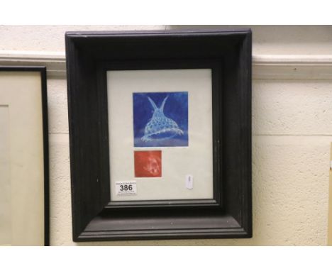 Framed & glazed limited edition print with a sea theme and marked 24/100 "Ca Carpe II Button '95"