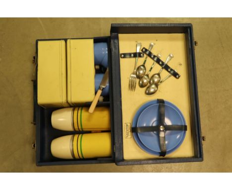 A vintage cased Brexton picnic set.
