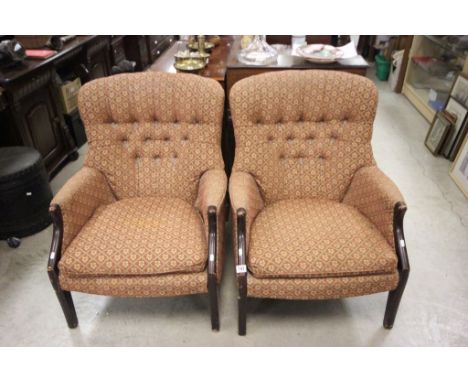 Pair of Parker Knoll Button Back Armchairs