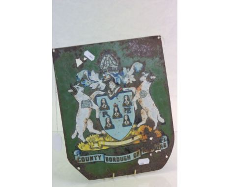 Vintage Enamel plaque for the County Borough of Reading with it's Coat of Arms