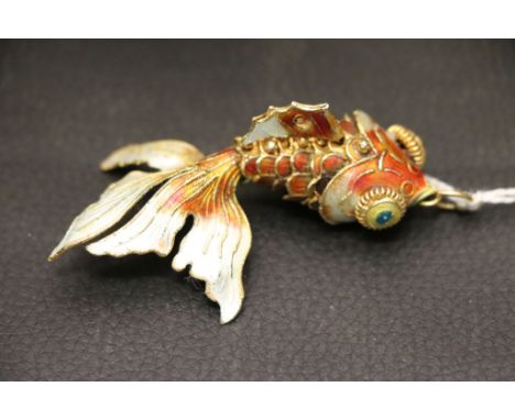 Enamel Articulated Fish Pendant