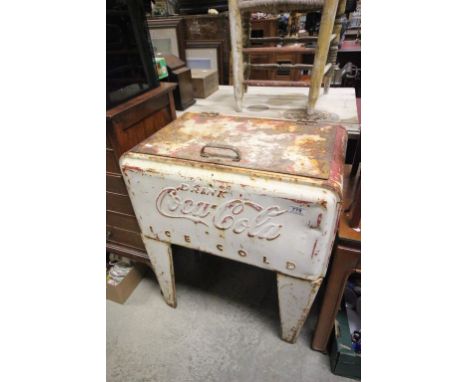 Vintage Style Coca Cola Cool Box on Stand