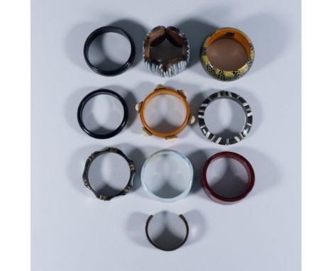 This collection features a variety of bangle-type bracelets with lots of wood features, including an adjustable cuff and one 