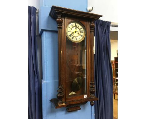 A walnut wall clock
