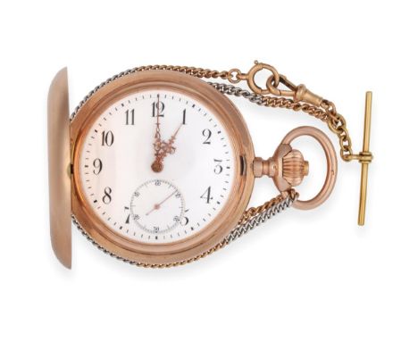 A 14 Carat Gold Full Hunter Pocket Watch, signed International Watch Co, circa 1902, frosted gilt finished lever movement sta